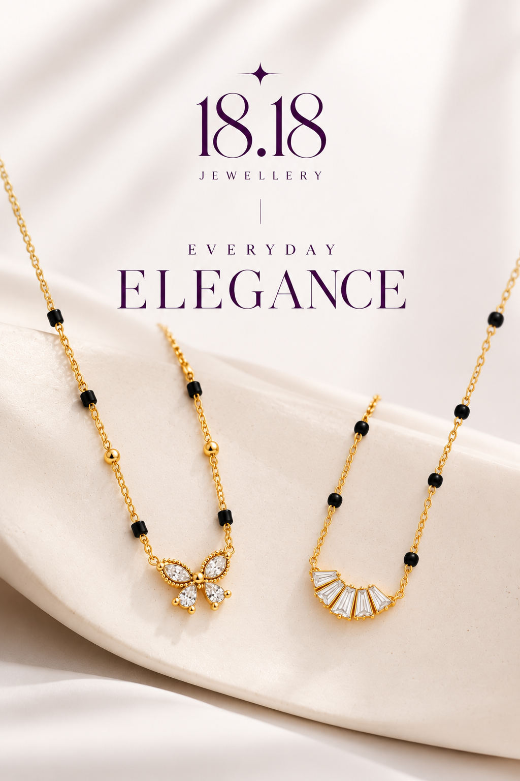 18.18 Jewellery Everyday Elegance mangalsutra campaign photograph