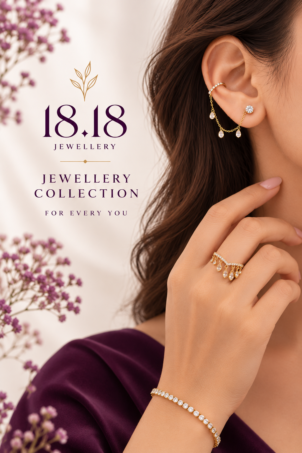 18.18 Jewellery Collection model campaign photograph